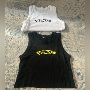 2 full send nelk boys crop tank tops XS